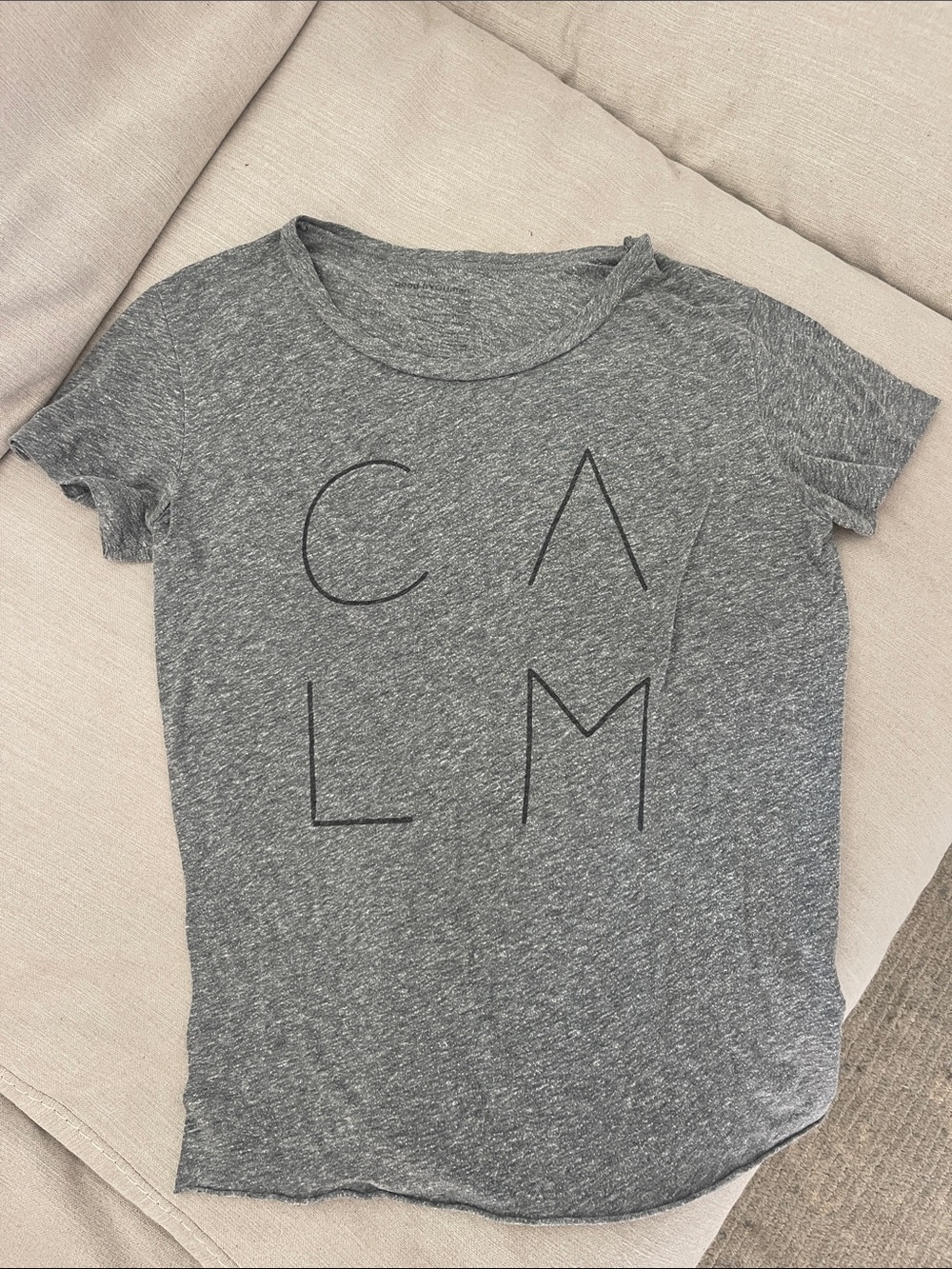 good hYOUman Gray CALM Short Sleeve Tee